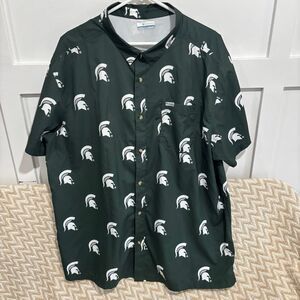 Columbia Men’s Collegiate PFG Super Slack Tide Shirt Michigan State MSU